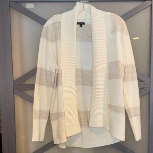 Apt. 9 Women's Cream and Gray Striped Cardigan